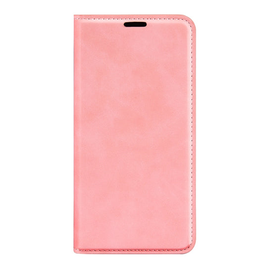 For Xiaomi Poco C40 Retro-skin Magnetic Suction Leather Phone Case(Pink) by buy2fix
