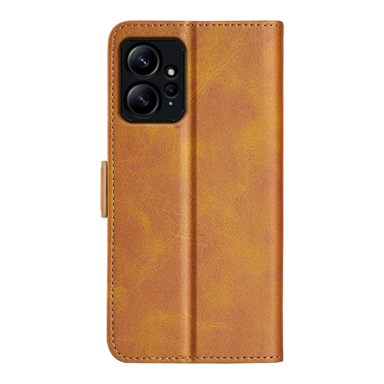 For Xiaomi Redmi Note 12 4G Global Dual-side Magnetic Buckle Horizontal Flip Leather Phone Case(Yellow) - Note 12 Cases by buy2fix | Online Shopping UK | buy2fix