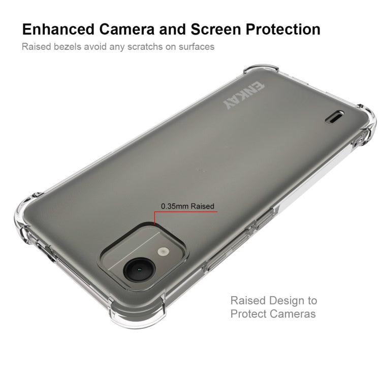 For Nokia C110 4G ENKAY Transparent TPU Shockproof Phone Case by ENKAY