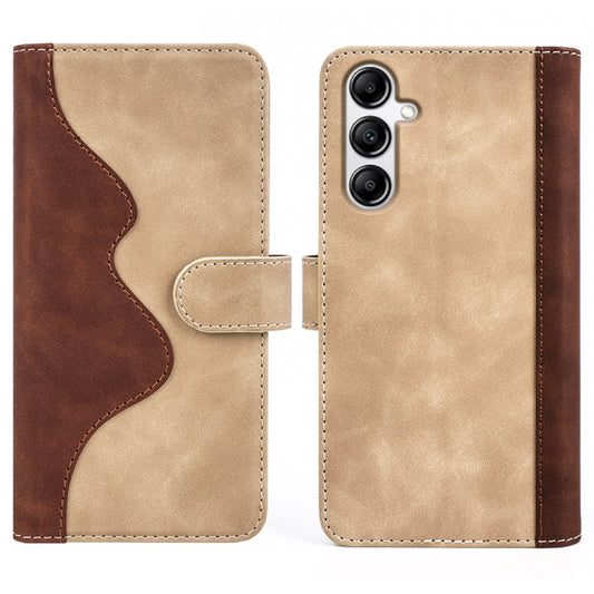 For Samsung Galaxy A34 5G Stitching Horizontal Flip Leather Phone Case(Yellow) by buy2fix