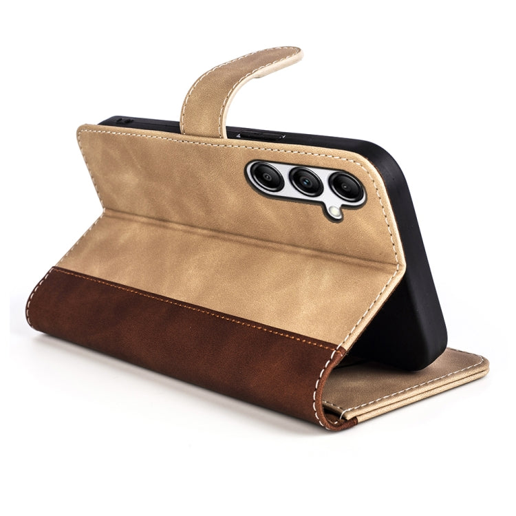 For Samsung Galaxy A34 5G Stitching Horizontal Flip Leather Phone Case(Yellow) by buy2fix