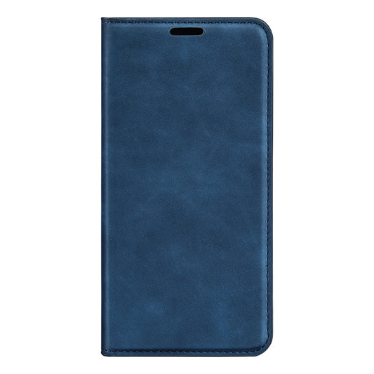 For Samsung Galaxy A34 5G Retro-skin Magnetic Suction Leather Phone Case(Dark Blue) by buy2fix
