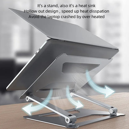 Boneruy P18 Ergonomic Desk Aluminum Holder for 14-17.3 Inch Laptops(Silver) by buy2fix