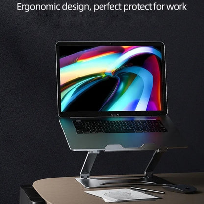 Boneruy P18 Ergonomic Desk Aluminum Holder for 14-17.3 Inch Laptops(Silver) by buy2fix