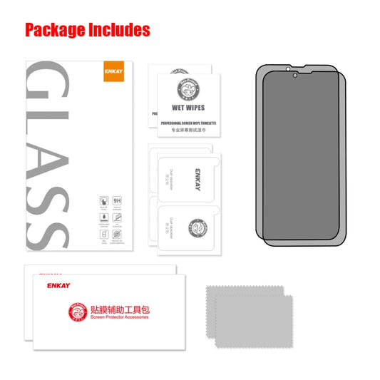 For iPhone 14 Plus / 13 Pro Max 2pcs ENKAY Hat-Prince 25 Degree Privacy 8K UHD AGC Tempered Glass Film by ENKAY