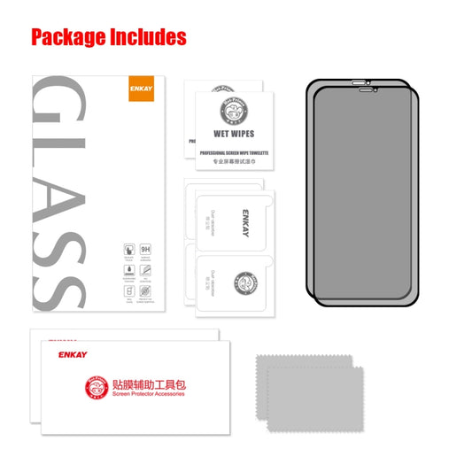 For iPhone 11 Pro / XS / X 2pcs ENKAY Hat-Prince 25 Degree Privacy 8K UHD AGC Tempered Glass Film by ENKAY