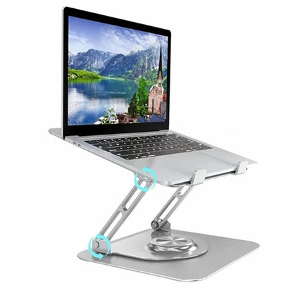 D147 Foldable 360 Degree Rotating Laptop Lifting Bracket Aluminum Alloy Notebook Desktop Stand(Silver) by buy2fix