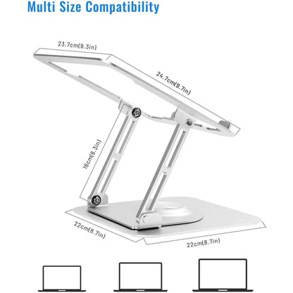 D147 Foldable 360 Degree Rotating Laptop Lifting Bracket Aluminum Alloy Notebook Desktop Stand(Gray) by buy2fix