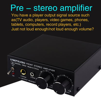 Pre-Stereo Signal Amplifier Volume Booster Headphones Active Speaker Preamp Audio Amplifier - Consumer Electronics by buy2fix | Online Shopping UK | buy2fix