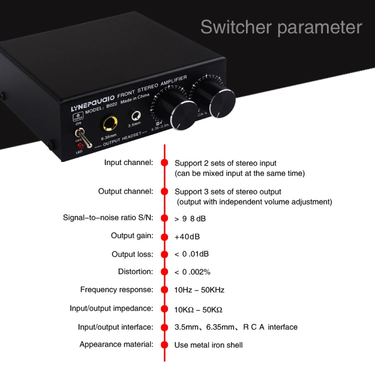 Pre-Stereo Signal Amplifier Volume Booster Headphones Active Speaker Preamp Audio Amplifier - Consumer Electronics by buy2fix | Online Shopping UK | buy2fix