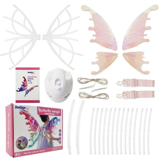 Rockwoo R01 DIY Electric Butterfly Elf Wings Toy With Light by buy2fix