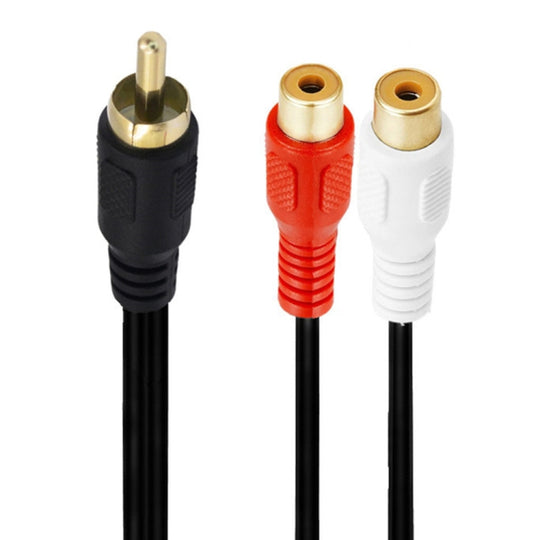 JUNSUNMAY Connecteur adaptateur audio stéréo RCA mâle vers 2 RCA femelle, longueur : 0,25 m