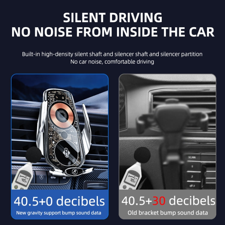 Q7 Magnetic Wireless Fast Charging Car Mobile Phone Charger Bracket with Start Button (Black) by buy2fix