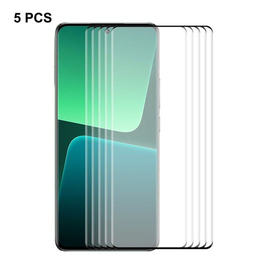 For Xiaomi 13 Pro / 13 Ultra 5pcs ENKAY Hat-Prince Heat Bending Side Glue Tempered Glass Full Film - 13 Pro Tempered Glass by ENKAY | Online Shopping UK | buy2fix