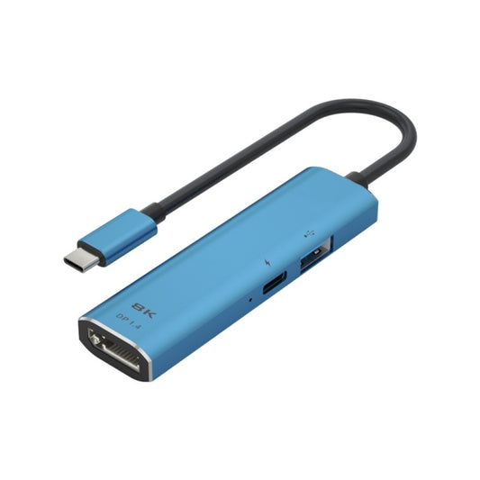 V264B 3 in 1 USB-C / Type-C to USB3.0 + PD3.0 + DP1.4 3-Ports Multi Splitter Adapter OTG HUB - USB HUB by buy2fix | Online Shopping UK | buy2fix