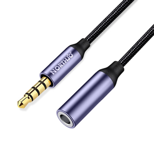 NORTHJO MTF0401 4 Pole 3.5mm Male to Female Stereo Audio Adapter Cable, Length:1m by NORTHJO