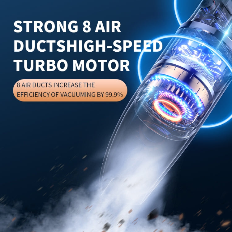 Q19 Mini Strong Suction Portable Handheld Wireless Car Vacuum Cleaner(Black) by buy2fix