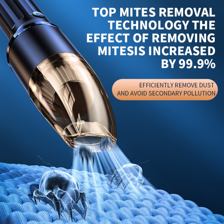 Q19 Mini Strong Suction Portable Handheld Wireless Car Vacuum Cleaner(Black) by buy2fix