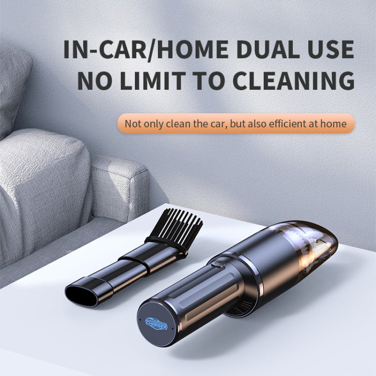 Q19 Mini Strong Suction Portable Handheld Wireless Car Vacuum Cleaner(Black) by buy2fix
