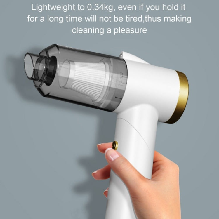 Q8 LED Light Wireless Portable Handheld Car Foldable 9000Pa Suction Vacuum Cleaner(Black) by buy2fix