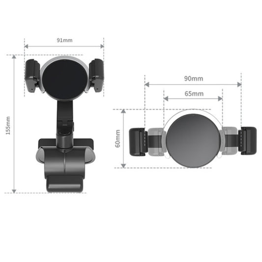 088 With Parking Phone Sign 360 Degrees Rotation Car Dashboard Mount Cell Phone Holder(Black) by buy2fix