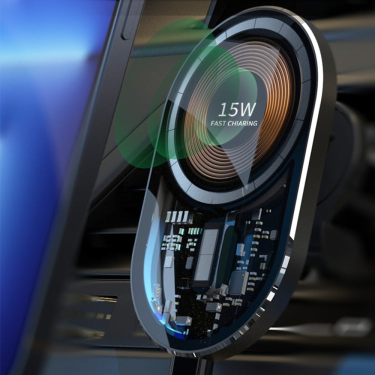 T10 15W Transparent Car Magnetic Wireless Charger by buy2fix