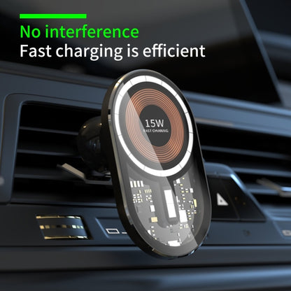 T10 15W Transparent Car Magnetic Wireless Charger by buy2fix