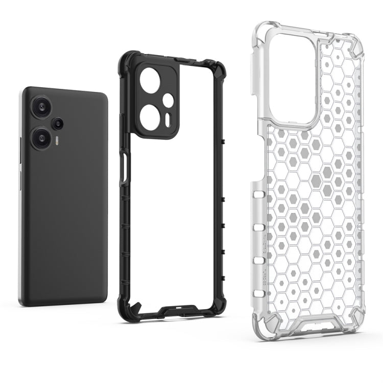 For Xiaomi Poco F5 Shockproof Honeycomb Phone Case(Green) - Xiaomi Cases by buy2fix | Online Shopping UK | buy2fix