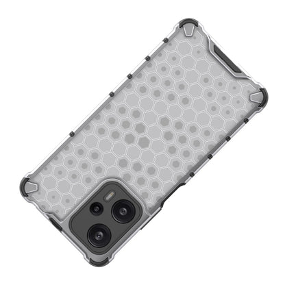 For Xiaomi Poco F5 Pro Shockproof Honeycomb Phone Case(White) - Xiaomi Cases by buy2fix | Online Shopping UK | buy2fix