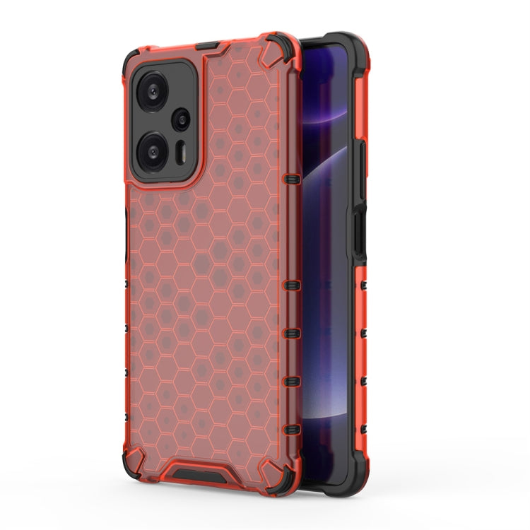 For Xiaomi Redmi Note 12S 4G Shockproof Honeycomb Phone Case(Red) - Xiaomi Cases by buy2fix | Online Shopping UK | buy2fix