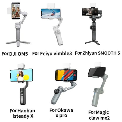 GBL01 LED Gimbal Light Camera Fill Light Double Lamp by buy2fix