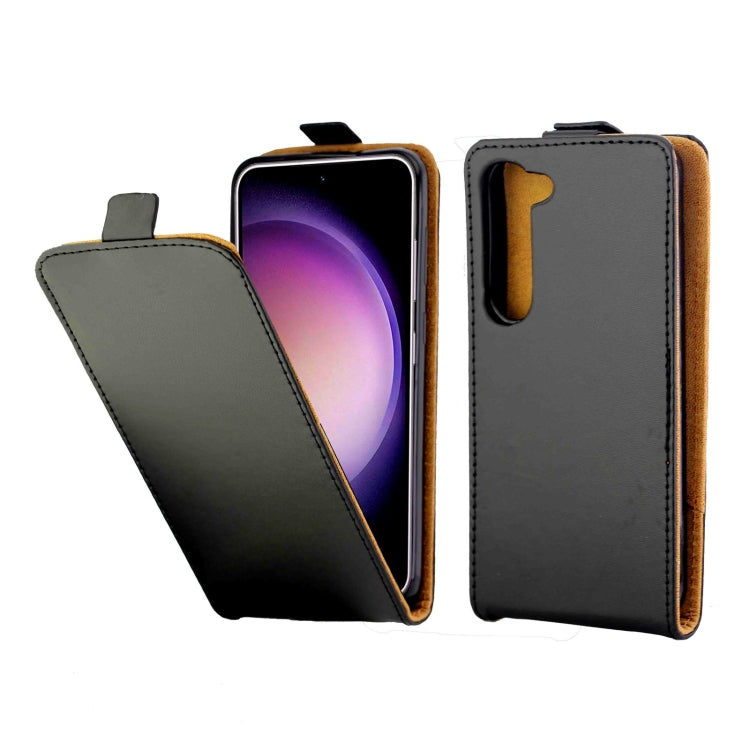 For Samsung Galaxy S23 5G Vertical Flip Leather Phone Case with Card Slot(Black) by buy2fix