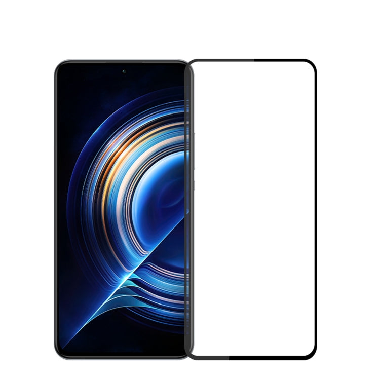 For Xiaomi Poco F5 Pro MOFI 9H 2.5D Full Screen Tempered Glass Film(Black) by MOFI