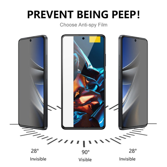 For Xiaomi Poco F5 Pro 5pcs ENKAY 28 Dedgree Anti-peeping Tempered Glass Full Screen Film by ENKAY