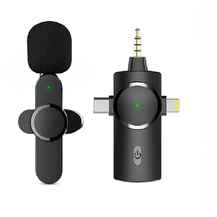 One by One 3 in 1 Lavalier Noise Reduction Wireless Microphone for iPhone / iPad / Android / Camera - Microphone by buy2fix | Online Shopping UK | buy2fix