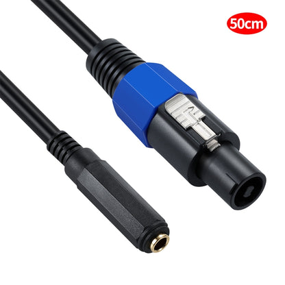 JUNSUNMAY Speakon Male to 6.35mm Female Audio Speaker Adapter Cable with Snap Lock, Length: 50cm - Microphone Audio Cable & Connector by JUNSUNMAY | Online Shopping UK | buy2fix