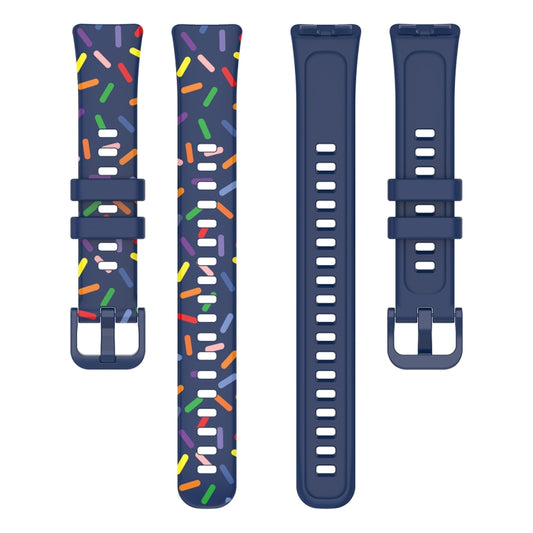 For Huawei Band 8 / 9 ENKAY Hat-Prince Full Coverage Screen Protector + Adjsutable Silicone Sport Loop Strap Watchband(Blue) by ENKAY