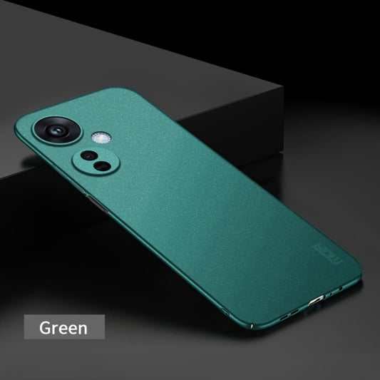 For OPPO K11X 5G MOFI Fandun Series Frosted PC Ultra-thin All-inclusive Phone Case(Green) by MOFI
