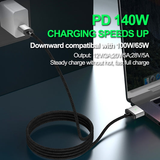 ENKAY 140W USB-C / Type-C to MagSafe 3 Nylon Braided Magnetic Charging Cable with LED Indicator for MacBook 6.6FT(Blue) by ENKAY