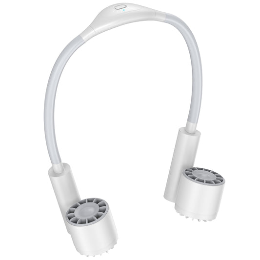 Long Life Twin-head Turbine Bladeless Neck Lazy Sports Fan(White) by buy2fix