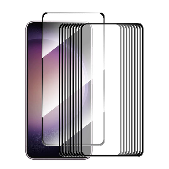 For Galaxy S23 FE 5G 10pcs ENKAY Hat-Prince Full Glue High Aluminum-silicon Tempered Glass Film
