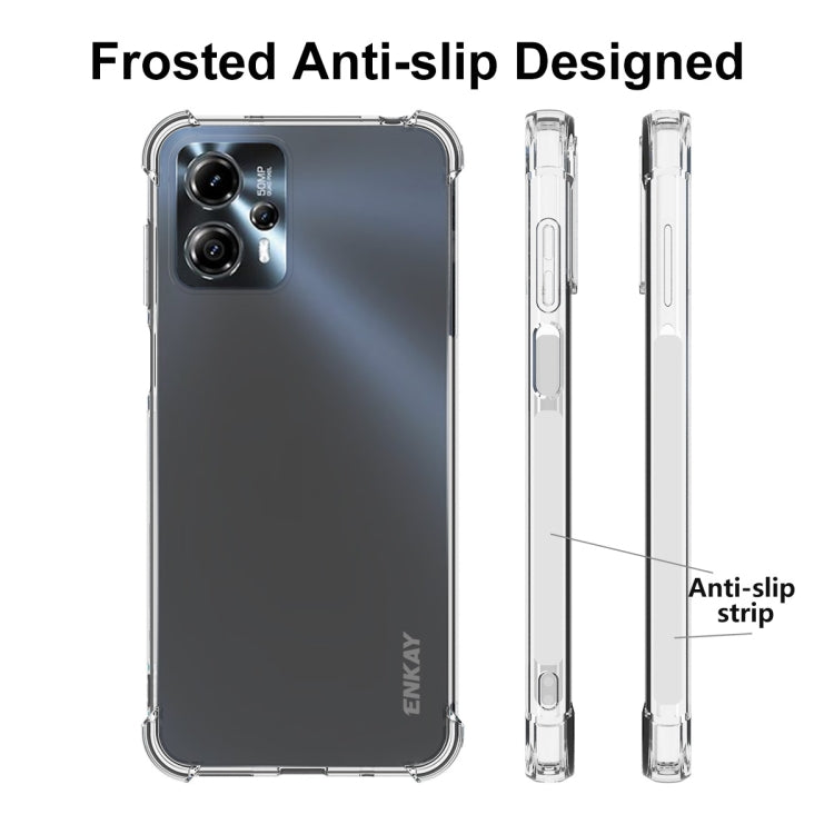 For Motorola Moto G23 4G ENKAY Transparent TPU Shockproof Phone Case with Glass Film - Motorola Cases by ENKAY | Online Shopping UK | buy2fix