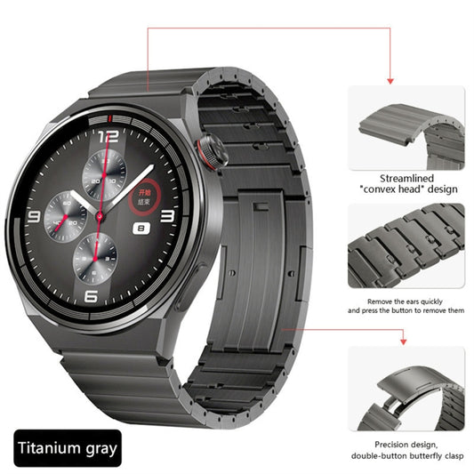 For Huawei Watch GT Runner Titanium Alloy Quick Release Watch Band(Gray) by buy2fix