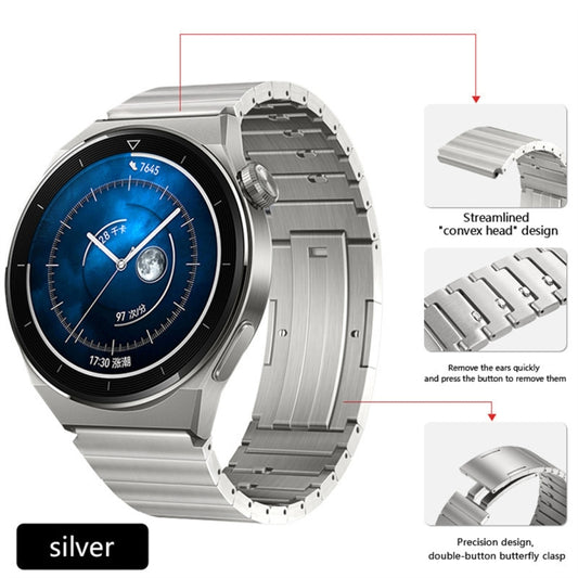 For Huawei Watch GT2 46mm Titanium Alloy Quick Release Watch Band(Silver) by buy2fix