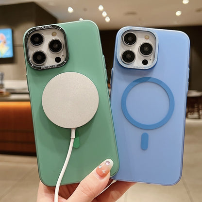 For iPhone 11 Frosted PC MagSafe TPU Phone Case(Blue) - iPhone 11 Cases by buy2fix | Online Shopping UK | buy2fix