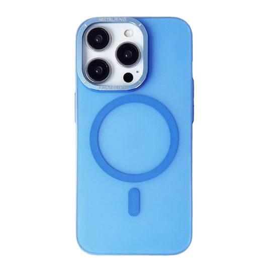 For iPhone 14 Pro Max Frosted PC MagSafe TPU Phone Case(Blue) - iPhone 14 Pro Max Cases by buy2fix | Online Shopping UK | buy2fix
