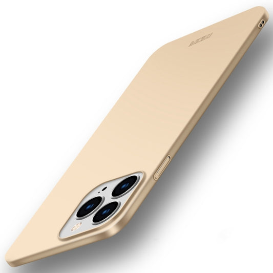 For iPhone 15 Pro Max MOFI Frosted PC Ultra-thin Hard Phone Case(Gold) - iPhone 15 Pro Max Cases by MOFI | Online Shopping UK | buy2fix