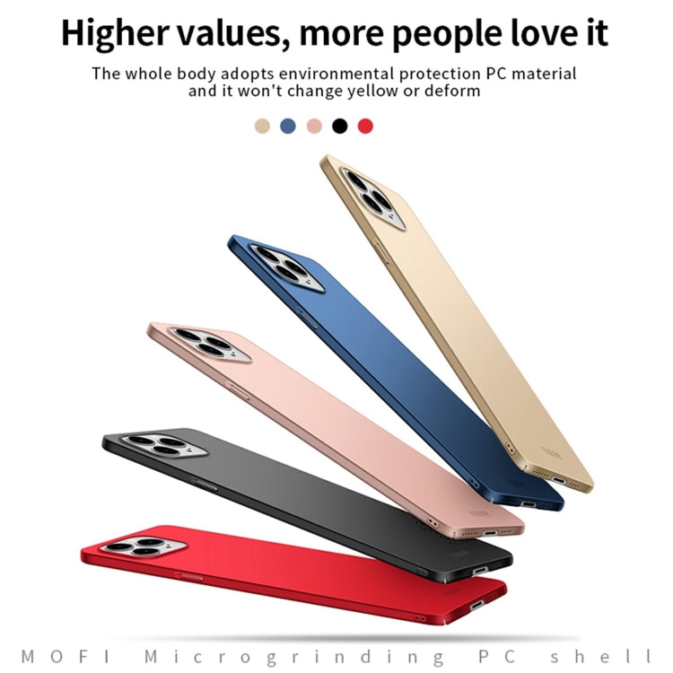 For iPhone 15 Pro Max MOFI Frosted PC Ultra-thin Hard Phone Case(Gold) - iPhone 15 Pro Max Cases by MOFI | Online Shopping UK | buy2fix