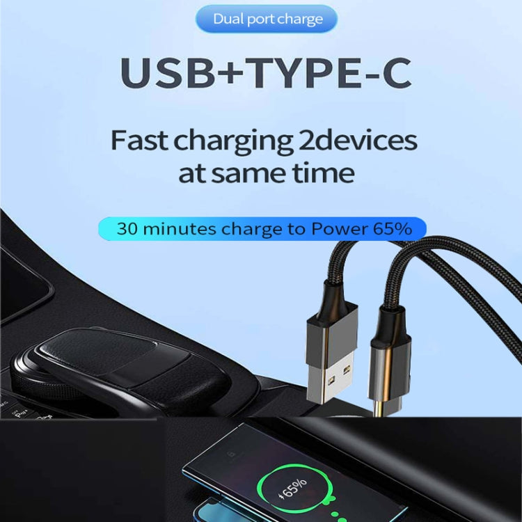 P35 48W PD30W+QC3.0 18W USB Transparent Car Quick Charge(Transparent) - Car Charger by buy2fix | Online Shopping UK | buy2fix