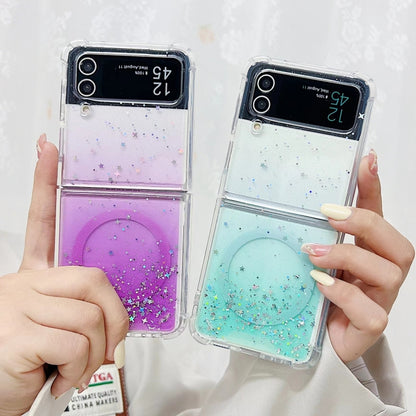 For Samsung Galaxy Z Flip4 Magsafe Glitter TPU Phone Protective Case(White) - Galaxy Z Flip4 5G Cases by buy2fix | Online Shopping UK | buy2fix